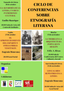 Cartel del ciclo de conferencias ‘Etnografía literana' 2017