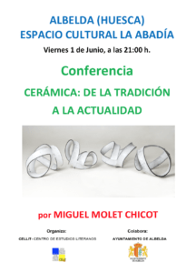 Cartel de la conferencia «Cerámica: de la tradición a la actualidad»