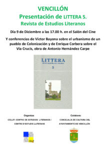 Cartel de la presentación de LITTERA 5 en Tamarite de Litera