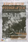 Cartel de la exposición ‘Jaime Pla, un literano corresponsal en la guerra de Marruecos’ en Binéfar