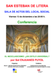 Cartel de la conferencia «El neoclasicismo: ¿un estilo universal?»