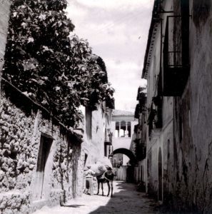 Baldellou, 1957: descargando (foto José María Canes Cuyás, fondo CELLIT, cedida a Fototeca de Huesca)